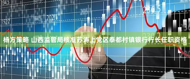 杨方策略 山西监管局核准苏涛上党区泰都村镇银行行长任职资格