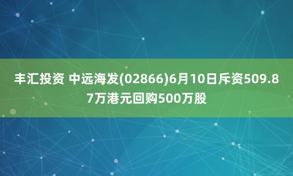 丰汇投资 中远海发(02866)6月10日斥资509.87万港元回购500万股
